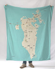 Bahrain Modern Wave Blanket - Maritime Tribes USABlanket