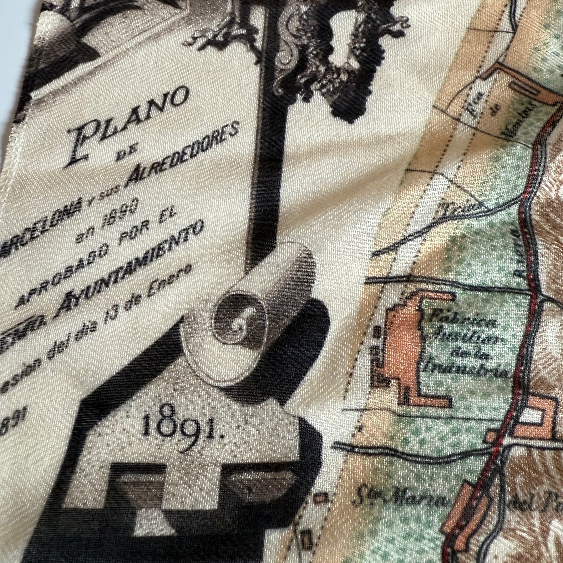 Barcelona, España, Vintage Antique Map, c. 1915 Blanket | Barcelona Spain Decor - Maritime Tribes USABlanket