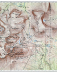 Baxter State Park (Mt. Katahdin) Topogrpahical Map Placemat - Maritime Tribes USALaminated Placemat