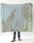 Bellaire, MITopo Map Blanket - Maritime Tribes USABlanket