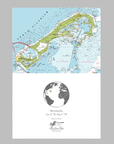 Bermuda Nautical Chart Notecard, Pack of 24 Notecards - Maritime Tribes USANotecard