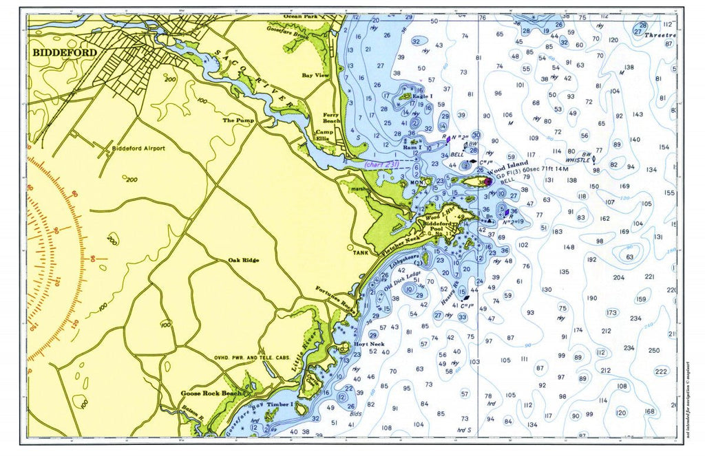 Biddeford Pool, Maine Chart Placemat - Maritime Tribes USALaminated Placemat