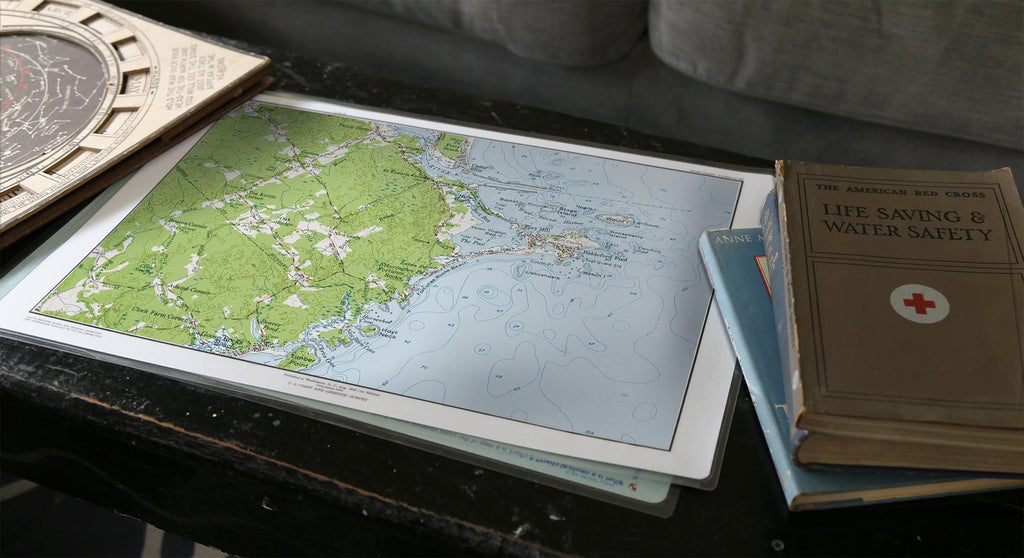 Biddeford Pool, Maine Laminated Map Placemat - Maritime Tribes USALaminated Placemat