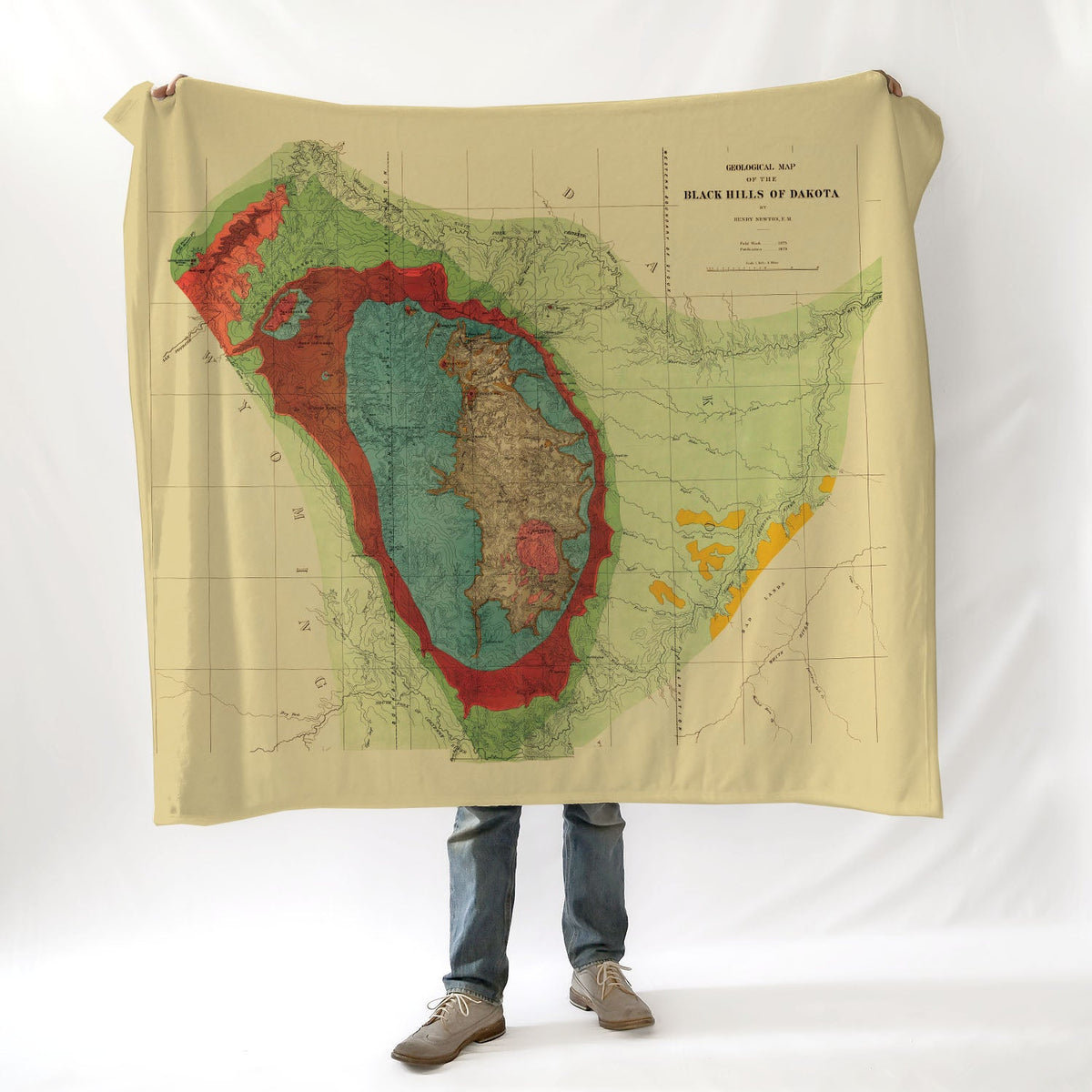 Black Hills SD Thermo Map Blanket - Maritime Tribes USABlanket