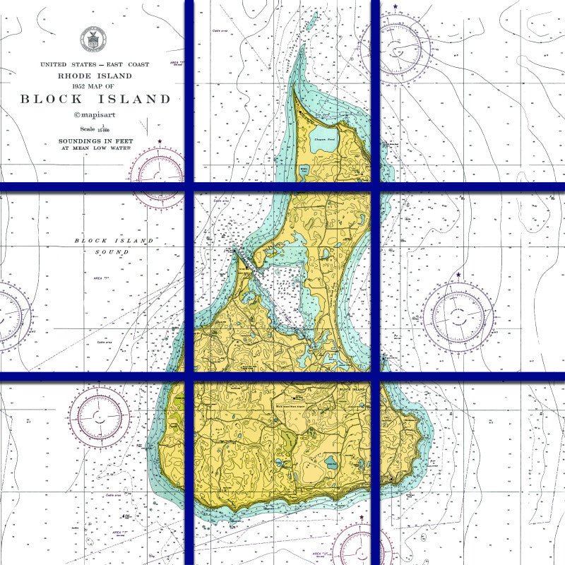 Block Island Tic Tac Toe & Mancala - 2 Games in ONE - Maritime Tribes USA