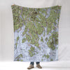 Blue Hill, ME Topo Map - muted Blanket - Maritime Tribes USABlanket