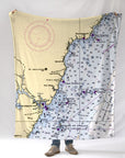 Blue Hill - Stonington, ME Nautical chart Blanket - Maritime Tribes USABlanket