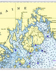 Blue Hill to Winter Harbor, Maine Chart Placemat - Maritime Tribes USALaminated Placemat