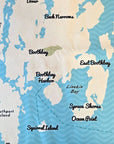 Boothbay Harbor, ME Modern Wave (Less Detail) Quick Dry Towel - Maritime Tribes USATowel