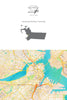 Boston, MA Watercolor Map Notecard, Pack of 24 Notecards - Maritime Tribes USANotecard