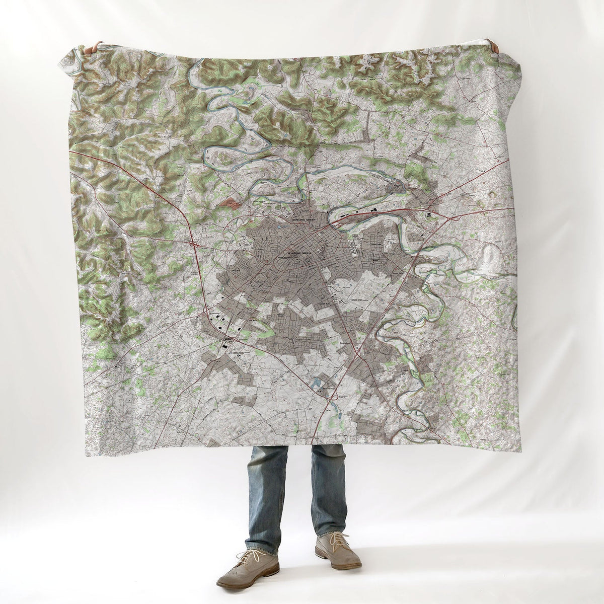 Bowling Green KY topo Blanket - Maritime Tribes USABlanket