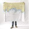 Branford CT Nautical Chart Blanket - Maritime Tribes USABlanket