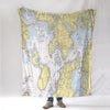 Bristol - Warren, RI Nautical Chart Blanket - Maritime Tribes USABlanket