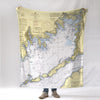 Buzzards Bay Nautical Chart Blanket - Maritime Tribes USABlanket