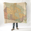 Canada Vintage Map Blanket - Maritime Tribes USABlanket