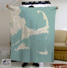 Cape Cod and the Islands MA Seaglass Map Blanket - Maritime Tribes USABlanket