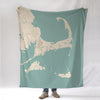 Cape Cod and the Islands MA Seaglass Map Blanket - Maritime Tribes USABlanket