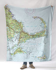 Cape Cod and the Islands, Topographical Map Blanket - Maritime Tribes USABlanket