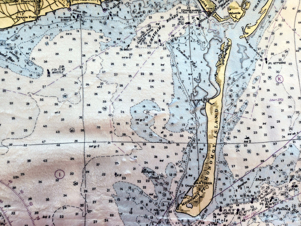 Cape Cod, MA Nautical Chart Blanket - Maritime Tribes USABlanket