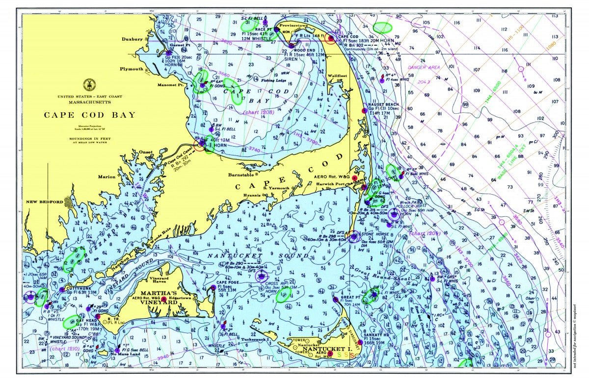 Cape Cod & the Islands Chart Placemat - Maritime Tribes USALaminated Placemat