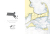 Cape Cod & The Islands, MA Chart Notecard, Pack of 24 Notecards - Maritime Tribes USANotecard