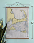 Cape Cod & The Islands (Nantuket & Martha's VIneyard) Vintage Nautical Chart Fabric Scroll - Maritime Tribes USAScroll