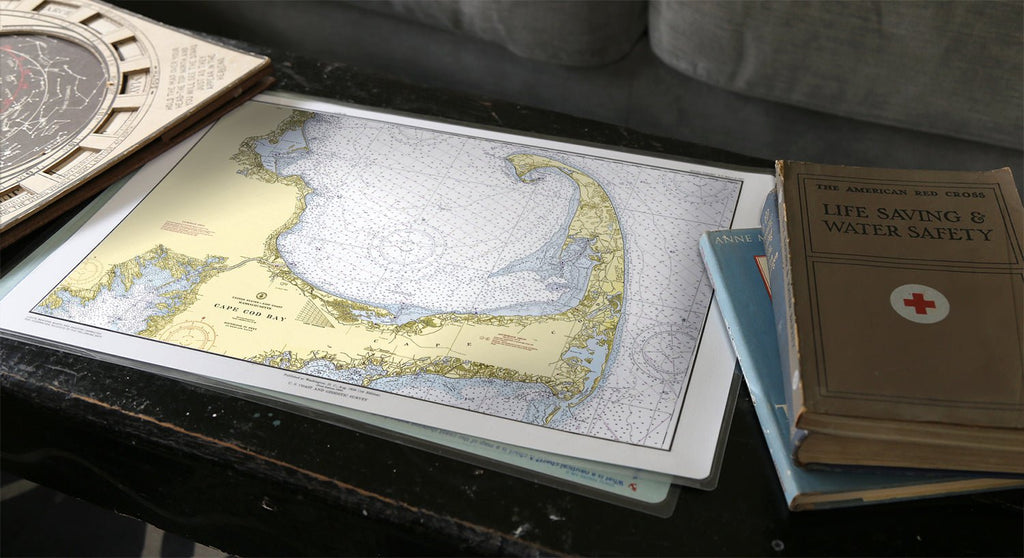 Cape Cod Vintage Chart Placemat - Maritime Tribes USALaminated Placemat