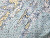 Casco Bay, ME Nautical Chart Quick Dry Towel - Maritime Tribes USATowel