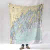 Casco Bay to Harpswell, ME.Nautical Chart Blanket - Maritime Tribes USABlanket