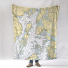 Castine ME Nautical Chart Blanket - Maritime Tribes USABlanket