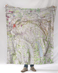 Cazenovia Lake NY Topo Map Blanket - Maritime Tribes USABlanket