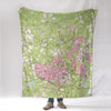 Chapel Hill, NC Modern Topo Map Blanket - Maritime Tribes USABlanket