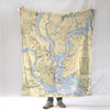 Charleston Harbor Chart Blanket - Maritime Tribes USABlanket