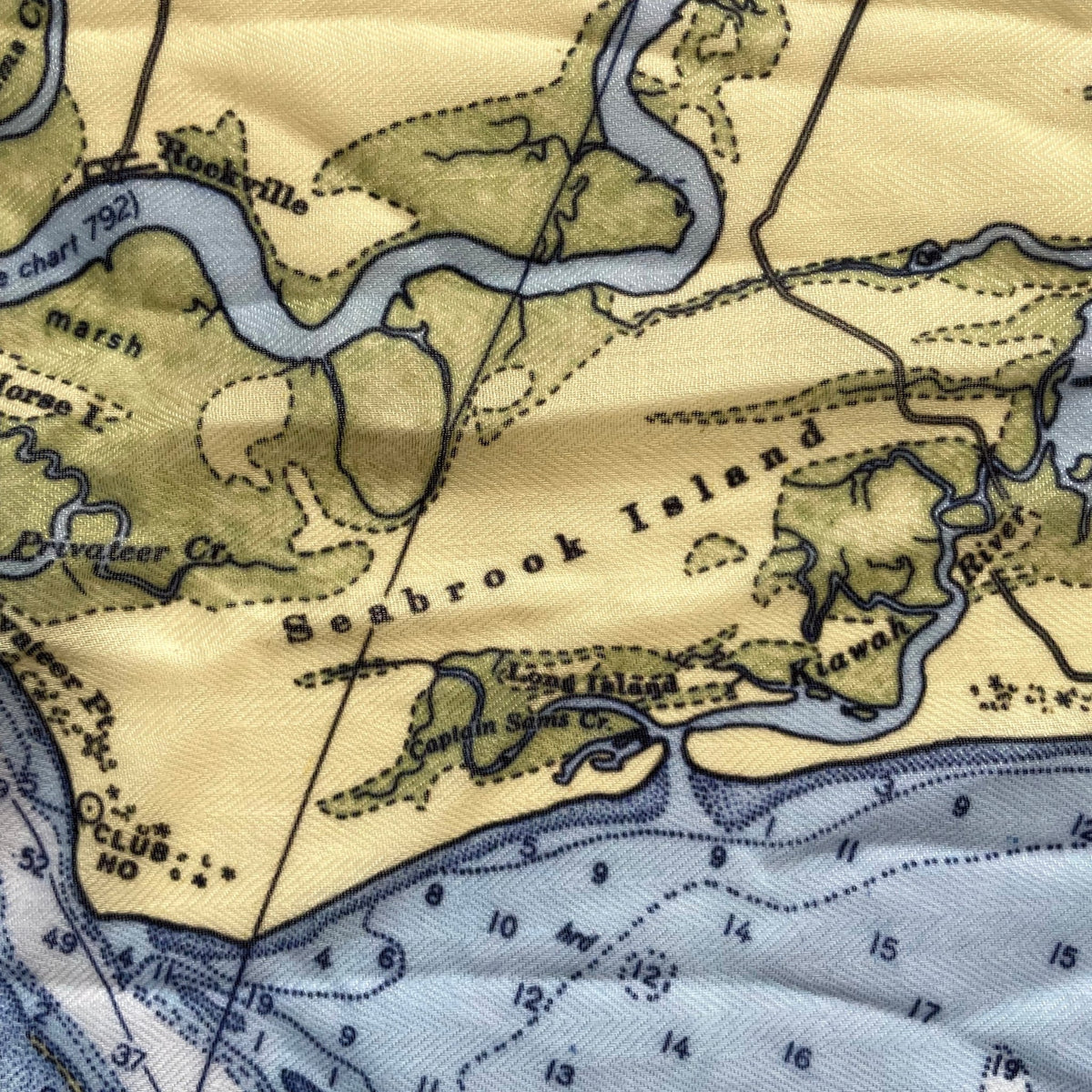 Charleston, SC Nautical Chart Scarf - Maritime Tribes USAScarf