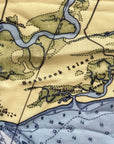 Charleston, SC Nautical Chart Scarf - Maritime Tribes USAScarf