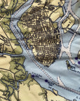 Charleston, SC Nautical Chart Scarf - Maritime Tribes USAScarf