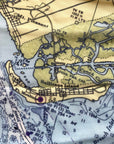 Charleston, SC Nautical Chart Scarf - Maritime Tribes USAScarf