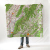 Charlottesville, VA Topo Map Blanket - Maritime Tribes USABlanket
