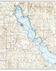 Chautauqua Lake, New York Topographical Map Placemat - Maritime Tribes USALaminated Placemat