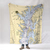 Chesapeake Bay (Maryland) Nautical Chart Blanket - Maritime Tribes USABlanket