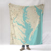 Chesapeake Bay Modern Wave Blanket - Maritime Tribes USABlanket