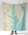 Chesapeake Bay Modern Wave Blanket - Maritime Tribes USABlanket