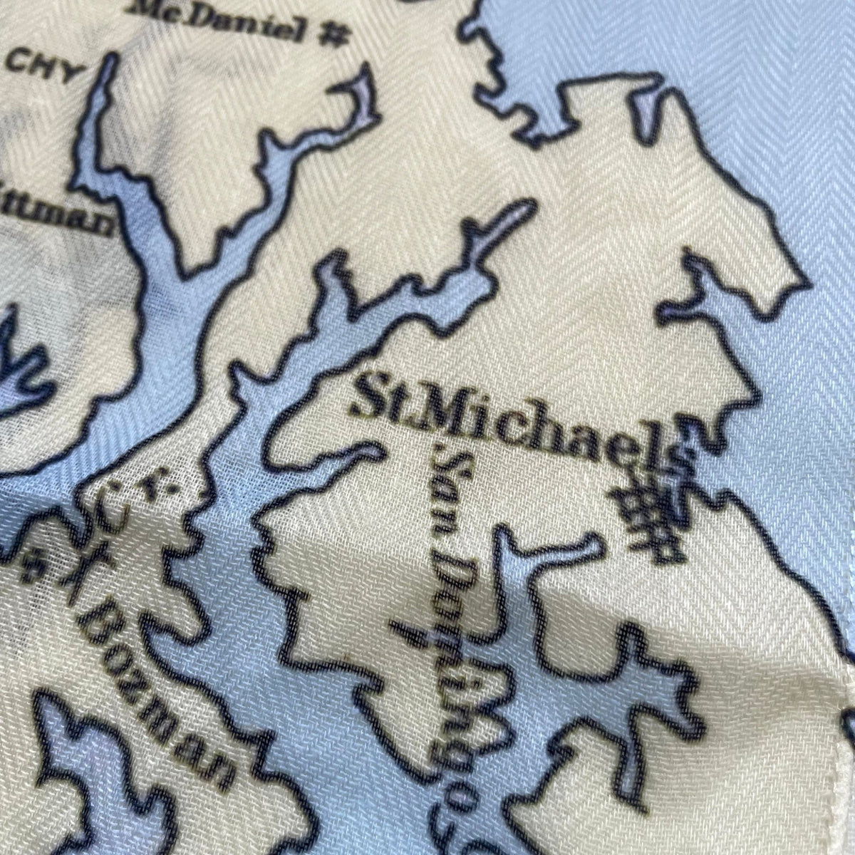Chesapeake Bay Nautical Chart Scarf - Maritime Tribes USAScarf
