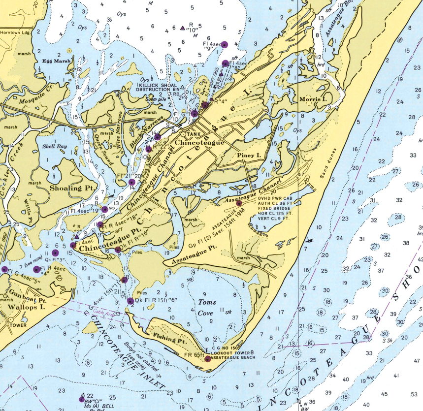 chincoteague Island chart zoom in