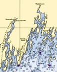 Coast of Maine, Nautical Chart Blanket - Maritime Tribes USABlanket