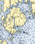 Coast of Maine, Nautical Chart Blanket - Maritime Tribes USABlanket