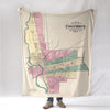 Columbus OH Antique Plan Map Blanket - Maritime Tribes USABlanket