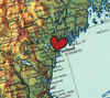 "Connected by Love" : ) Map Blanket - Maritime Tribes USA