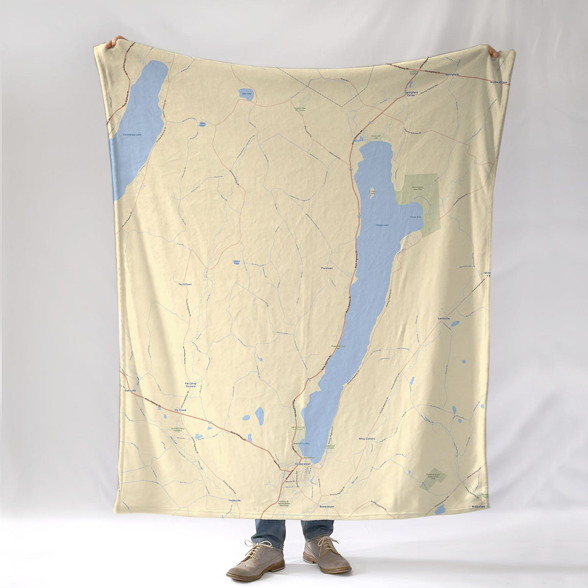 Cooperstown NY Streets Map Blanket - Maritime Tribes USABlanket