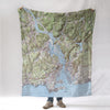CT River View Topo Map Blanket - Maritime Tribes USABlanket